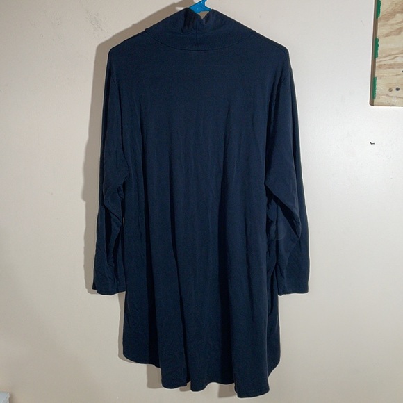Eileen Fisher black turtleneck stretchy shirt - Picture 4 of 4